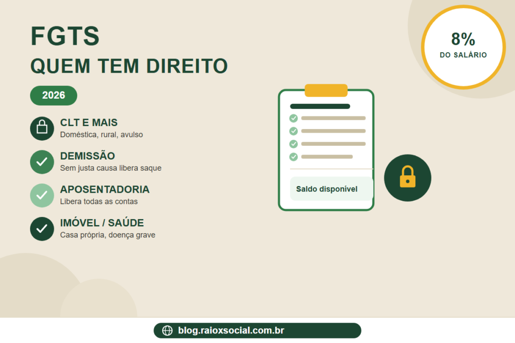 Quem Tem Direito ao FGTS e Quando Pode Sacar em 2026